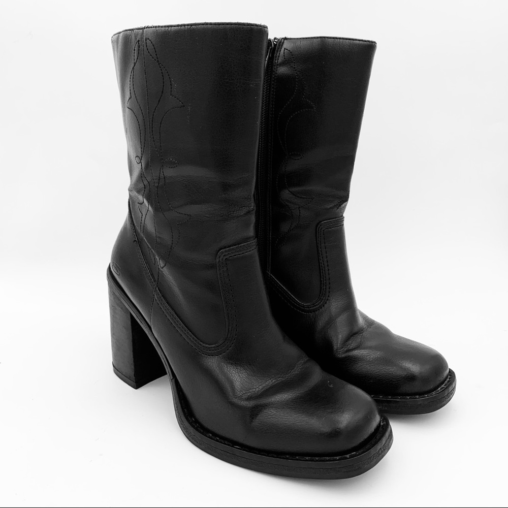 Vintage 90’s Sketches Zip-up Heeled Boots